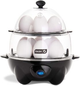 Dash Deluxe Rapid Egg Cooker for Hard Boiled, Poached, Scrambled Eggs, Omelets, Steamed Vegetables